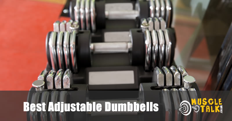 Adjustable dumbbells on a stand