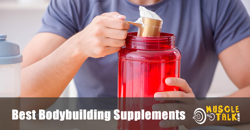 Man taking scoop of protein powder