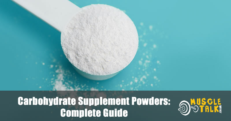 Carbohydrate powder in scoop