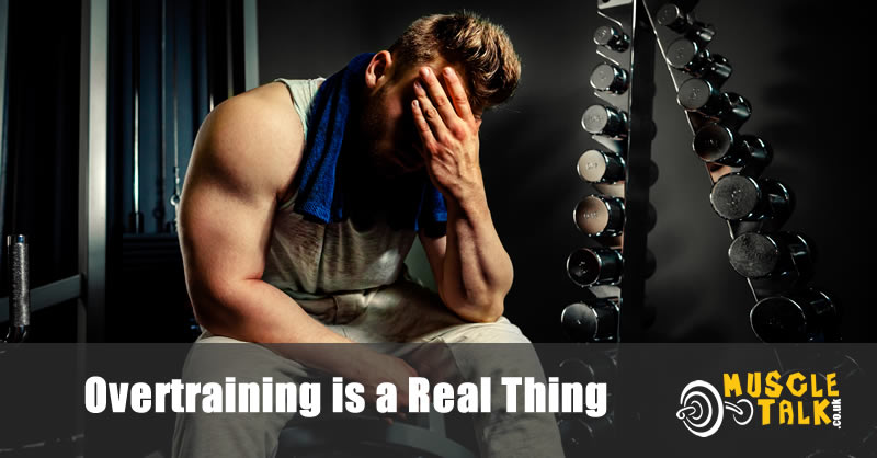 Tired bodybuilder that has been overtraining