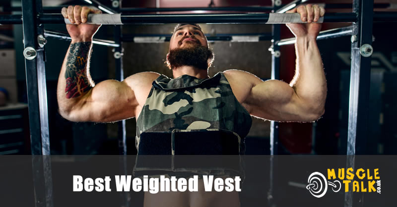 Man using a weighted vest to do pull-ups