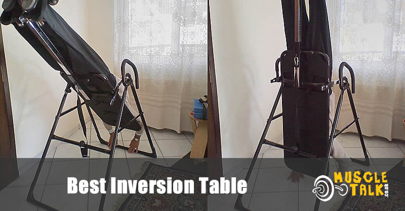 Man using an inversion table