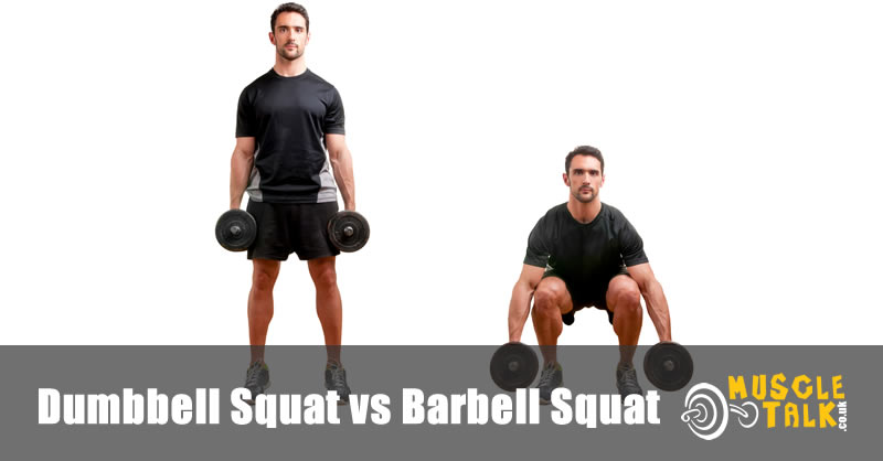 Man doing a dumbbell squat