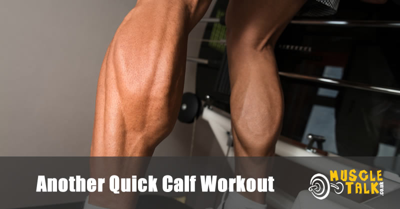 Man with big calves doing an intense but quick calf workout