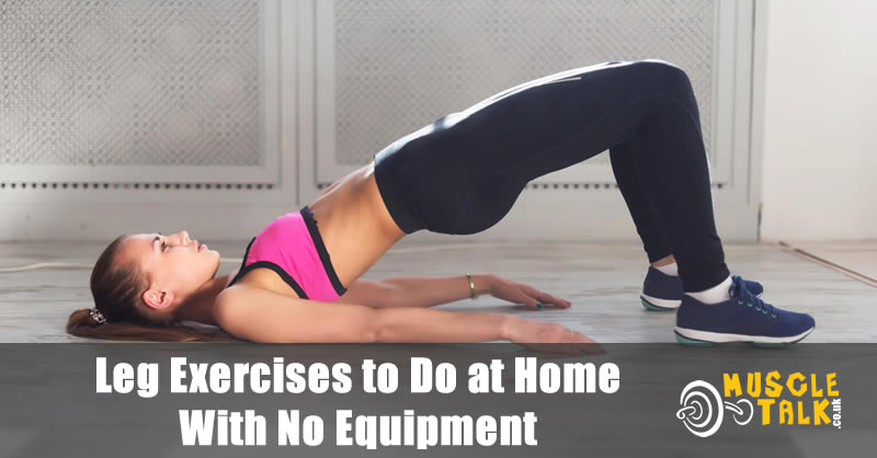 Woman training legs at home doing a two leg bridge