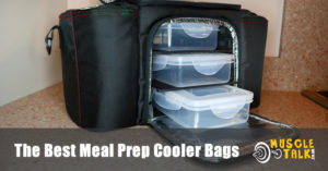 A really useful meal prep cooler bag ready to be loaded with food