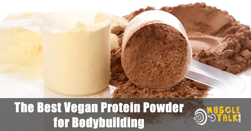 Selection of vegan protein powder