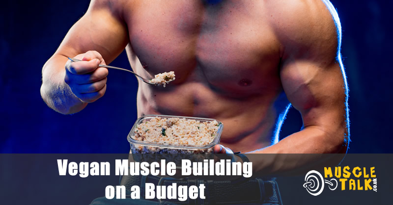 Vegan bodybuilder eating cheaply