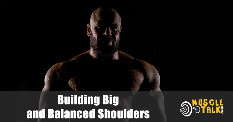 Bodybuilder with big and nicely balanced shoulders