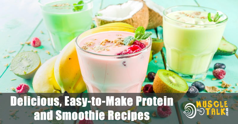 Homemade protein shakes and smoothies