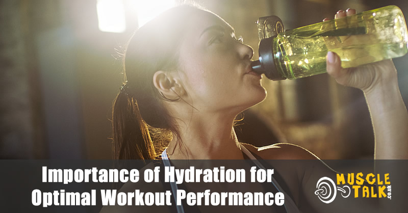 Drinking water while training at the gym