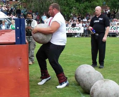 Terry Hollands with Atlas Stones